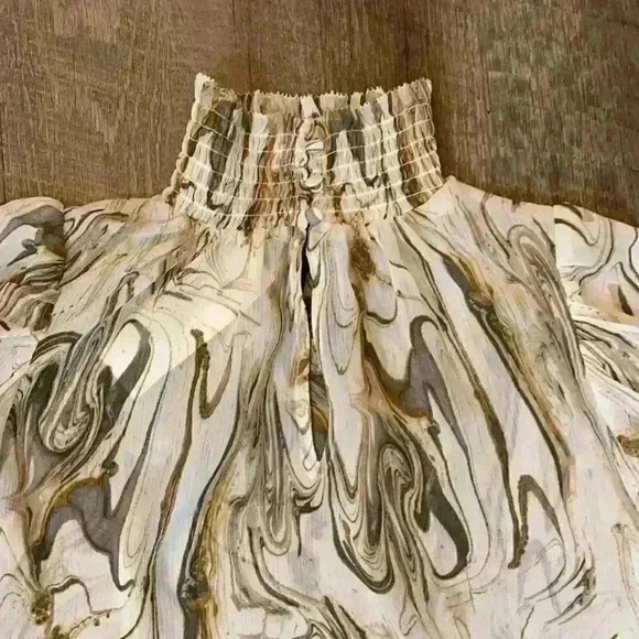 Banana Republic Petite Smocked-Neck Top - Picture 2 of 7